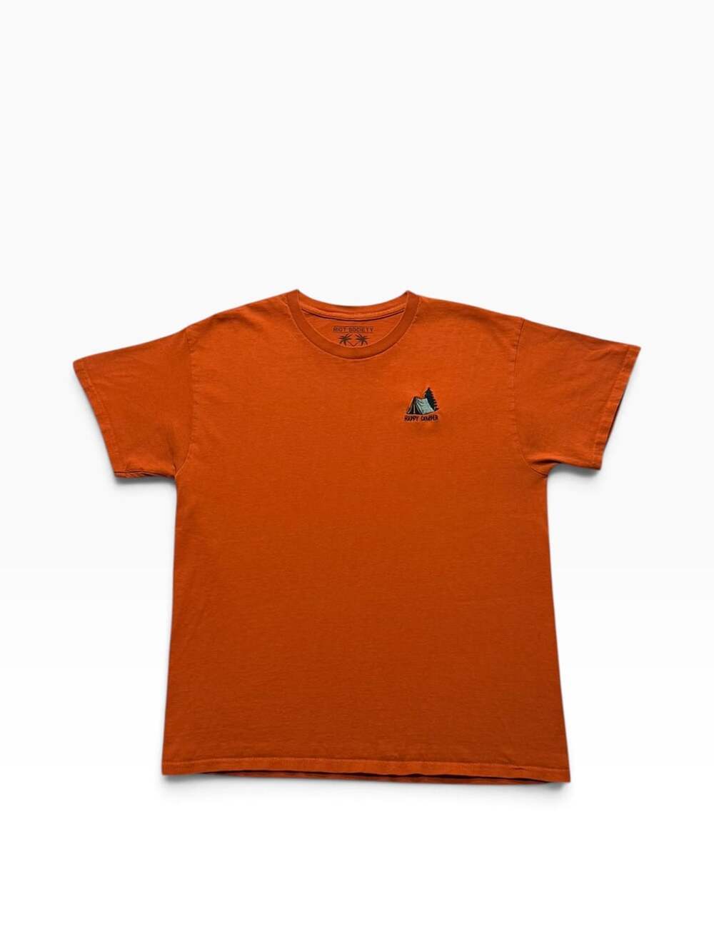 Riot Society Happy Camper T-Shirt Orange Graphic Tee